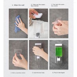 Vloeibare zeepdispenser geen boorboorboorplastic transparante container shampoo gel thuis