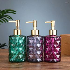 Liquid Soap Dispenser Noordse geperste shampoo fles met kleurrijk glas ideaal voor handwas en douchegelvulling