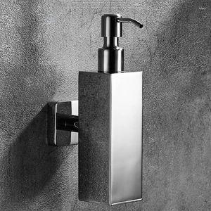 Dispensateur de savon liquide Miroir brossé de style nordique 304 Hand de cuisine murale en acier inoxydable