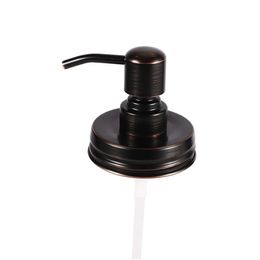 Liquid Soap Dispenser Oil Wreef Bronze Mason Jar met roestbestendige roestvrijstalen pomp en deksel voor keuken badkamer- geen potten drop deli dhqcy