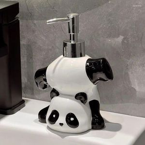 Vloeibare zeep dispenser panda-achtig licht luxe keramische hand sanering fles toilet douchegel was wasgent Druk leeg om te scheiden