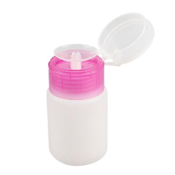 Dispensador de jabón líquido portátil 60ml/120ml botella de bomba transparente vacía contenedor de limpiador de quitaesmalte de uñas de plástico