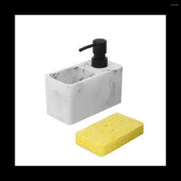 Dispensateur liquide Dispensier Press-Type Lavage à lavage Détergent de la salle de bain Défauteur de salle de bain Cuisine avec éponge de broussailles à vaisselle