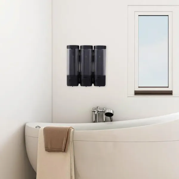 Dispensador de jabón líquido, caja sin perforaciones, ducha montada en la pared para champú acondicionador, contenedor de suministros de baño sin taladro