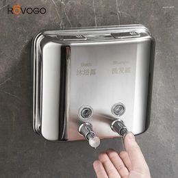Dispensateur de savon liquide Rovogo 1500 ml Gel de douche à double shampooing monté pour la salle de bain El