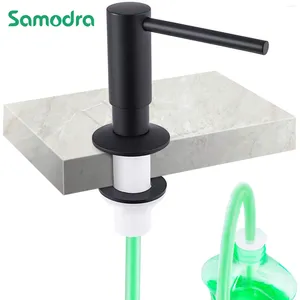 Dispensateur de savon liquide Samodra avec tube d'extension kit de poule en laiton Pompe pour l'évier de cuisine accessoires de salle de bain noir
