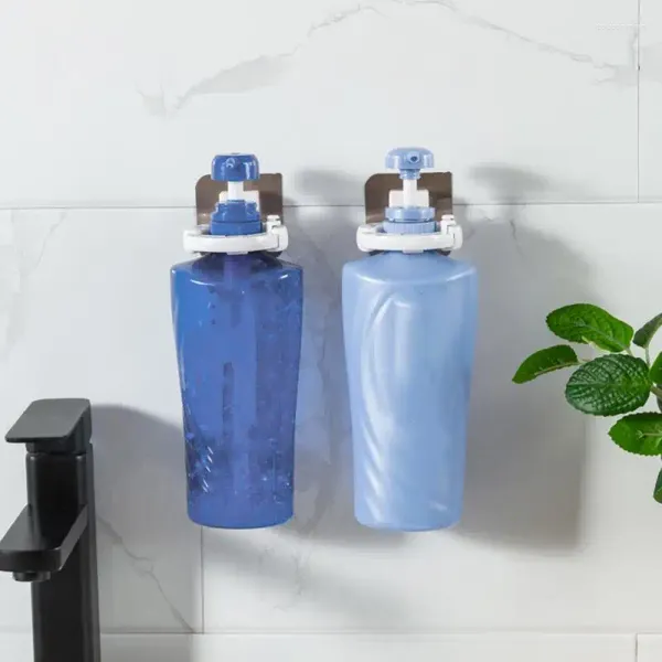 Dispensador de jabón líquido, estante para botellas de Gel de ducha autoadhesivo, gancho para champú, colgador montado en la pared, accesorios de baño