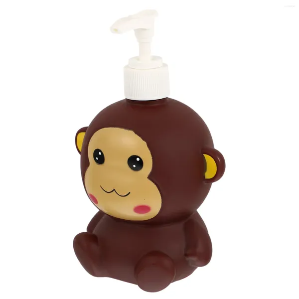 Distributeur de savon liquide, bouteille de shampoing et de Lotion, bouteilles à pression en forme de singe de dessin animé, conteneurs vides pour la maison