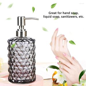 Dispensador de jabón líquido champú botellas de vidrio recargables botellas a mano con bomba de acero inoxidable para accesorio de cocina de baño