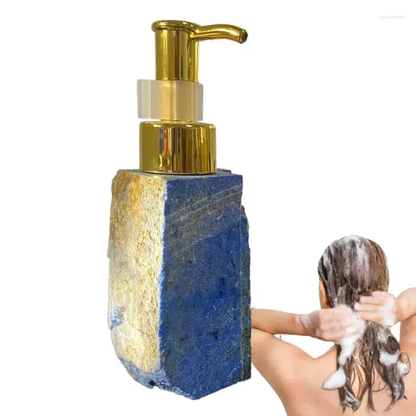 Dispensateur de savon liquide bouteilles de gel de douche appuyez sur des dispensateurs de comptoir de salle de bain de type bouteille de type bouteille en pierre en cristal naturel