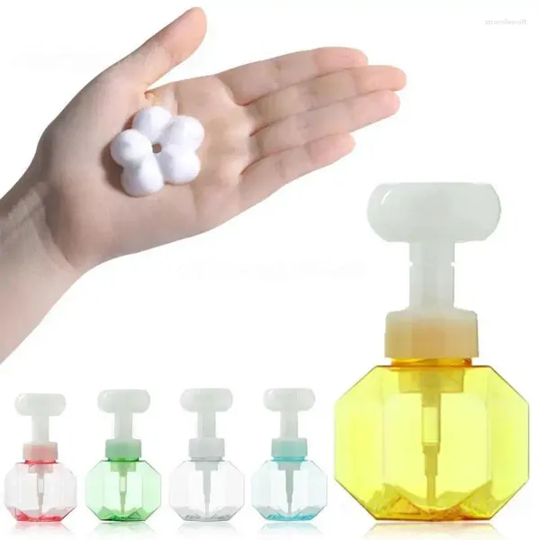 Dispensateur de savon liquide gel de douche bouteilles moussantes de pompe en mousse en plastique portable accessoires de salle de bain forme de salle