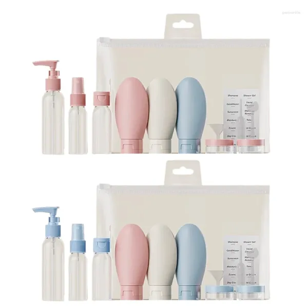 Distributeur de savon liquide en Silicone, bouteille de voyage vide, Tube à presser rechargeable, shampoing Portable