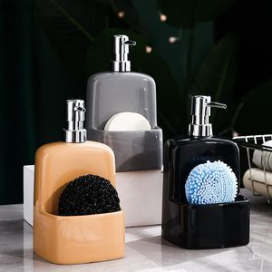 Distributeur de savon liquide, tête de pompe en argent, bouteille de shampoing en céramique, décoration de salle de bains, bouteille de désinfectant pour les mains