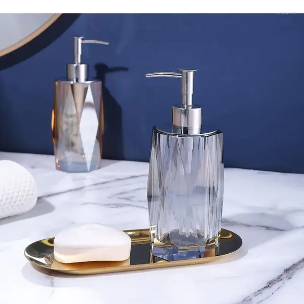 Dispensador de jabón líquido, botella de loción de baño corporal de cristal Simple, desinfectante de manos portátil para el hogar, champú, accesorios de baño