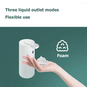 Dispensateur de savon liquide Induction intelligente 4 modes 400 ml USB Charge automatique Sans désinfectant pour les mains imperméable pour salle de bain