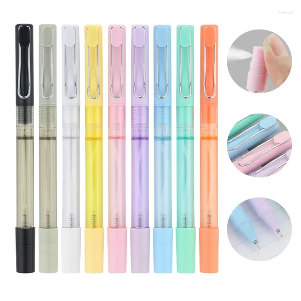 Encourpoile à savon liquide stylo de pulvérisation portable rechargeable pulvérisateur de pompe d'écriture vide 10 ml gel pour les fournitures scolaires de bureau