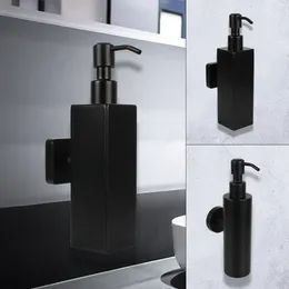 Dispensador de jabón líquido Acco de la pared negro Accesorios de baño Botella de baño Torre Champú y loción perfectos para decoración del hogar