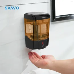 Dispensador de jabón líquido svavo svavo montado en la pared sensor sin contacto con batería Operada adecuada para accesorios de baño de cocina de la oficina