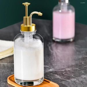 Liquid Soap Dispenser Siroop Pump Glass Coffee Bottle Set met labels voor Home Restaurant 17oz Bar Accessories