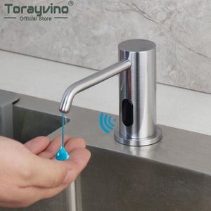 Liquid Soap Dispenser Torayvino Borstelde nikkel 500 ml Automatische ABS Touchless Sensor Shampoo Detergent voor keuken