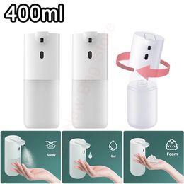 Dispensador de sabão líquido Touchless Sensor automático Dispensador de sabão desinfetante para as mãos USB recarregável inteligente sensor infravermelho bomba dispensadora de sabão de espuma líquida 231213