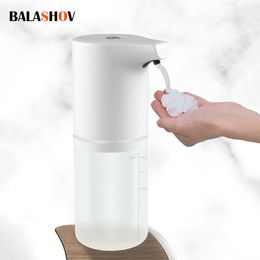 Dispensador de jabón líquido Dispensador de espuma de jabón automático sin contacto Máquina de lavado de manos de espuma líquida recargable por USB Dispensador de jabón con sensor de infrarrojos para baño 230203