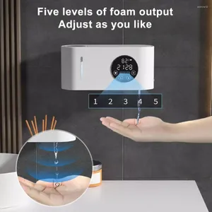 Dispensateur de savon liquide Capteur automatique sans contact avec montant mural écran LCD Affichage de 500 ml de capacité de salle de bain