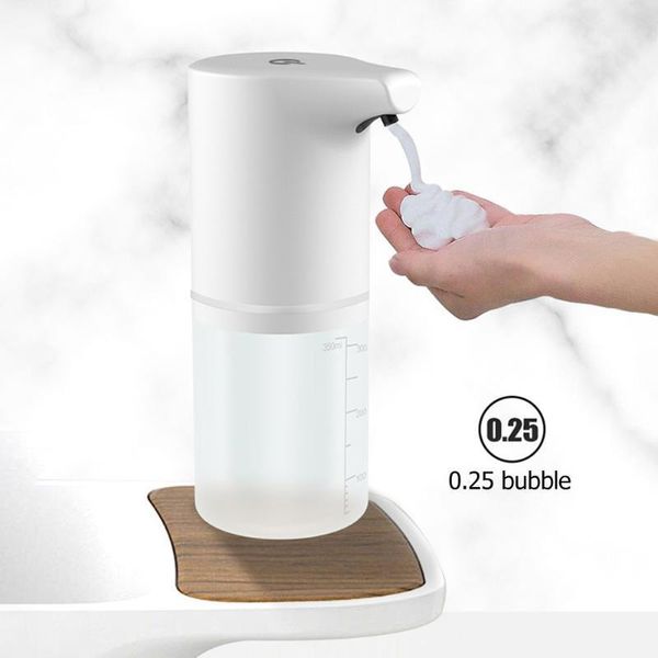 Dispensador de jabón líquido sin contacto, carga USB automática, Sensor de inducción infrarroja, lavadora de manos, máquina de espuma inteligente para baño