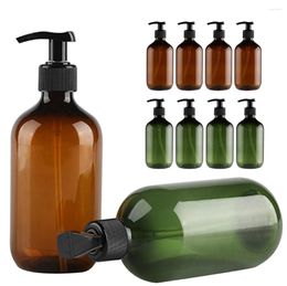 Dispensateur de savon liquide bouteilles transparentes 300 vis avec Black 4PCS Capes en plastique Recyclable ML Pet Salle de bain Produits