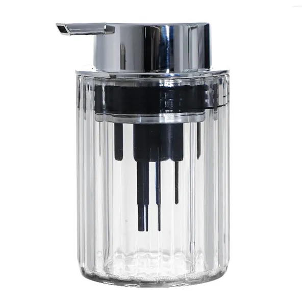Dispensador de jabón líquido, botella de loción de vidrio transparente, prensa de espuma para champú, Gel de ducha, accesorios de baño