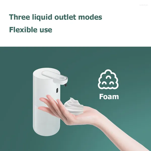 Dispensador de jabón líquido Carga USB de espuma automática Sin perforación 400 ml de desinfectante para manos sin toque de 400 ml para el baño