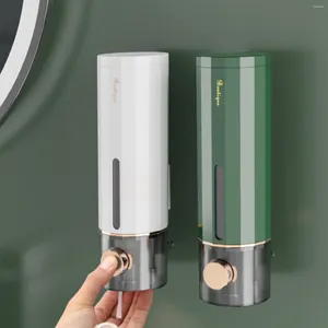 Dispensateur de savon Liquide Moup de mur non perforateur Dispens pour désinfectant à la main Hangle Press Gel Shampooing Gel pour salle de bain El