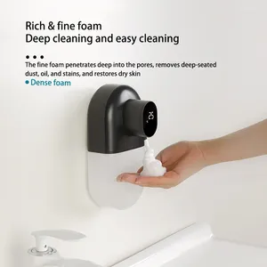 Vloeibare zeep dispenser muur gemonteerd automatische senser gel USB oplaadbare 400 ml touchless badkamer shampoo schuim dipsneser