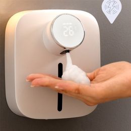 Vloeibare zeep dispenser wallmounted oplaadbare temperatuurweergave s automatisch schuim handsinfectiemachine 220924