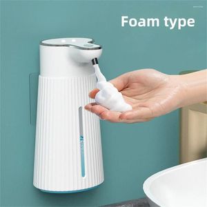 Vloeibare zeepdispenser wit 400 ml automatisch schuimdispensers badkamer smart washand machine met USB opladen van hoge kwaliteit ABS -materiaal