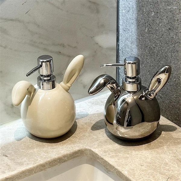 Dispensateur de savon liquide Whyou Creative Céramic Dispensers Body Wish Shampooing Emulsion Bottle Latex ACCESSOIRES DE SALLE DE SALLE