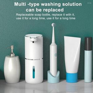 Dispensateur de savon liquide avec paramètres réglables Batterie durable rechargeable sans touche pour l'hygiène de la salle de bain