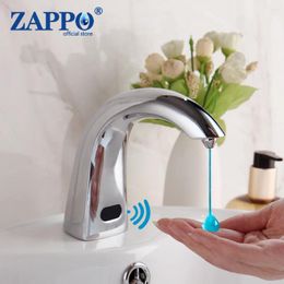 Dispensador de jabón líquido Zappo Sensor automático CROME ¡Electroplacas sin tacto desinfectación para la cocina del baño