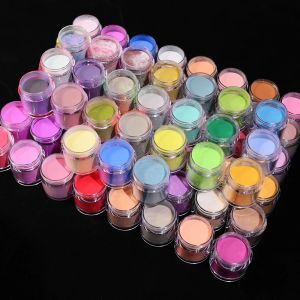 Vloeistoffen 10 g*12 stcs kleuren acryl poeder professionele acryl nagelverlenging pigment roze naakt goud acryl poeder nagel Franse manicure