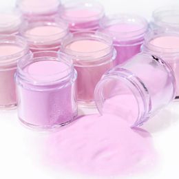Líquidos 10g Clear White Pink Nude Acrylic Polvo Professional Polímero para la extensión de uñas francés Manicura DIY Builder Crystal Powder 3in1