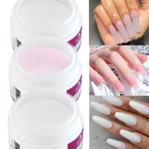 Vloeistoffen 10 g/jar Professionele acryl nagelpoeder helder wit roze 3in1 kristalstof voor nagelkunstverlenging gesneden polymeer acrylpoeder