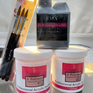 Vloeistoffen 120 ml EMA -polymeer nagel acryl Acryl Liquidpowder Crystal Liquid Monomeer Canving/Dip/Extension Acryl Powder Manicure Supplies
