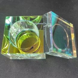 Liquides 1pcs cristal en verre carré AB Couleur DAPPEN DISH