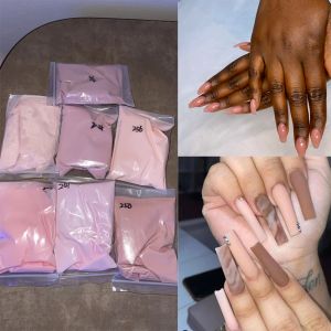 Liquides 50g / sac Nude Series Nail Powder en acrylique, Light Range Color Crystal Nails Powder for Extended / Diph