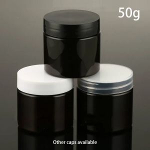 Liquides 50g Jar vide 1,8 oz en plastique marron maquillage de contenant en plastique emballage cosmétique Candy Thé Coffee Échantillon d'échantillon de rangement