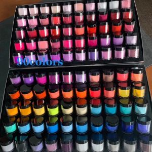 Vloeistoffen 90 kleuren nagel acryl poeder verzameling kit 3in1 sculptuur nagel polymeer dompelende poeder willekeurige 1090 jars nagel acryl poeders