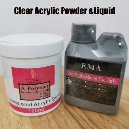 Vloeistoffen EMA 120 ml Acryl -vloeistof+120 ml Acrylpoeder Set 2pcs/kit Pofessie Extension Nail Powder Diy Nail Monicure Tools 2#