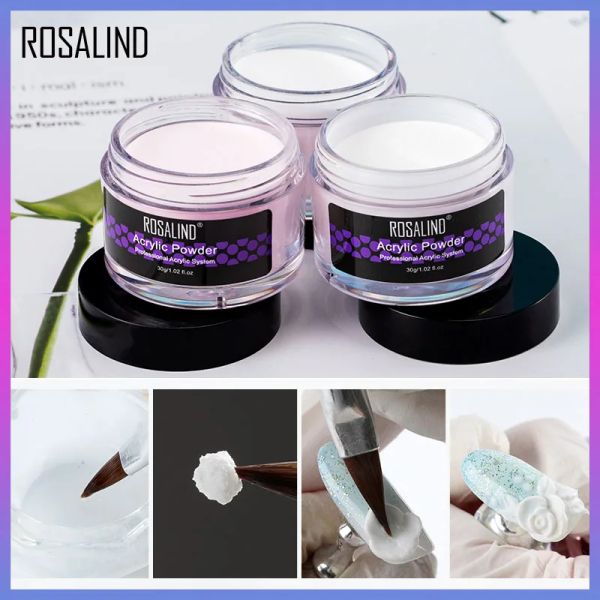 Liquides rosalind acrylique poudre gel ongle poly pour ongle art acrylique kit de ongles net ensemble paillettes paille