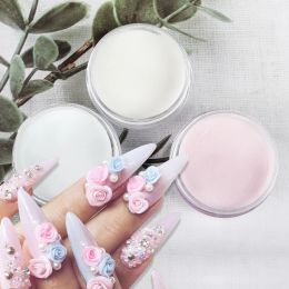 Líquidos ACRYLIC PODVO ACRYLIC Pink blanco Tallado Polímero de cristal Manicura para polvo para esmalte de uñas Accesorios de arte de uñas profesionales