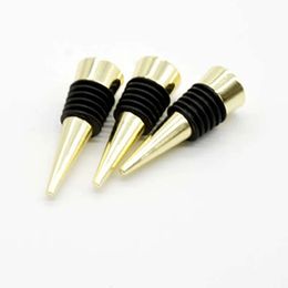 Liquor Gereedschap Legering Gold Stoppers Zink Sier metaal Rode Wijnfles Stopper Herbruikbare alcoholflessen Siliconenplug keuken TH0191 S